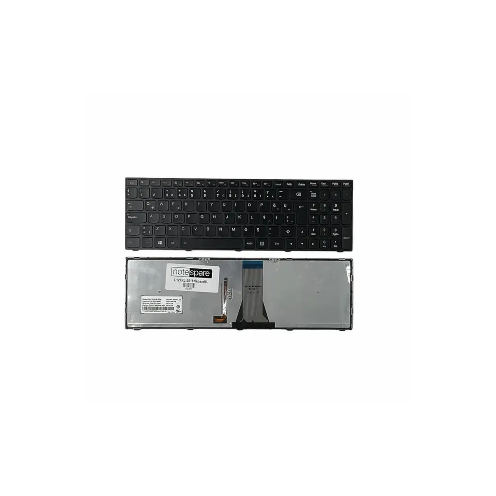 Lenovo Uyumlu 25214705, 25214750, 25214795 Klavye TR - Işıklı Siyah