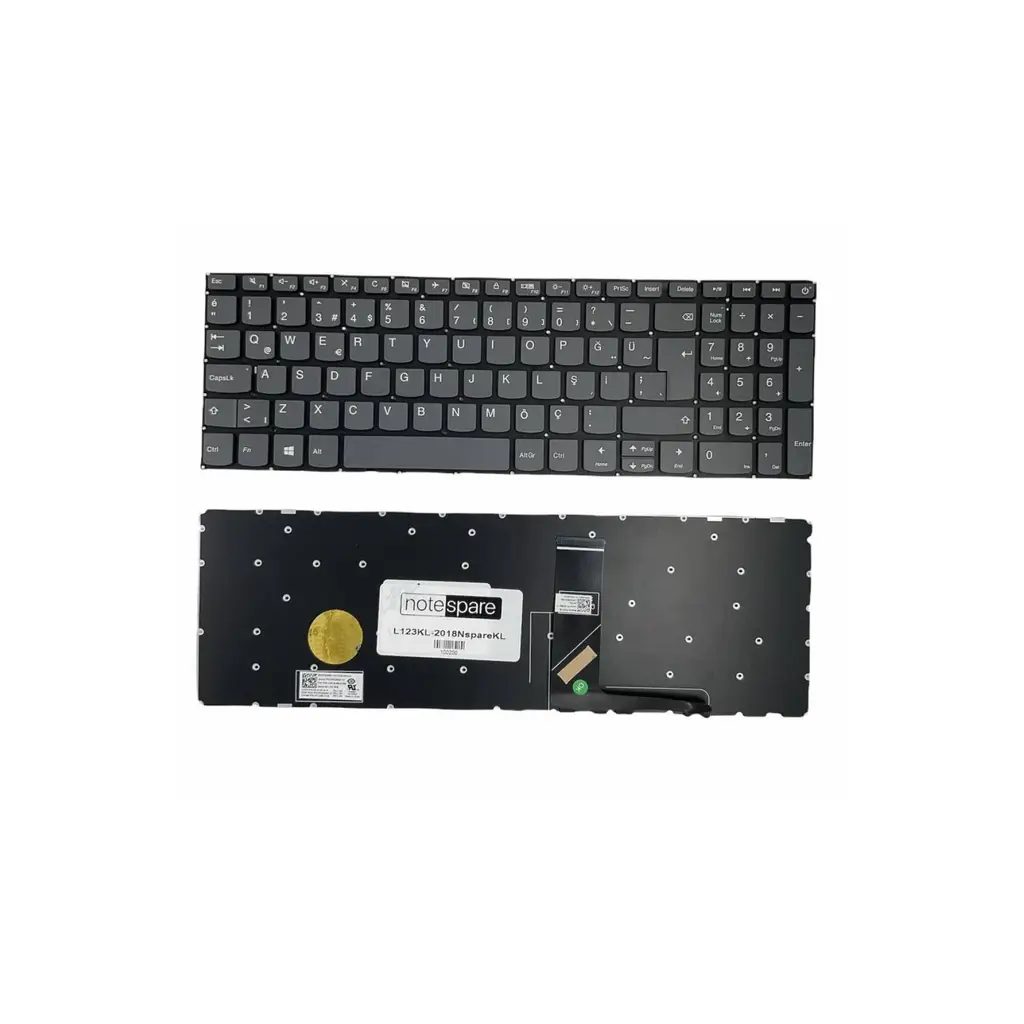Lenovo Uyumlu Ideapad 330-15IKB 81DE0053TX Klavye TR - Power Tuşlu Füme