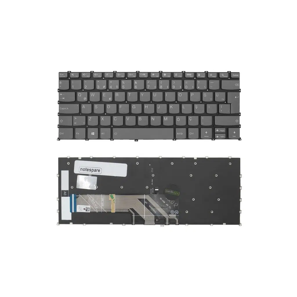 Lenovo Uyumlu IdeaPad 5-14ALC05 82LM0088TX Klavye TR - Işıklı Füme
