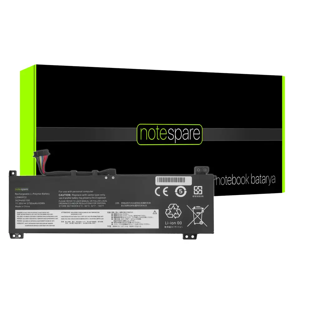 Lenovo Uyumlu L20C3PC2, L20M3PC2 Batarya Pil - Versiyon 1 - 3 Hücreli