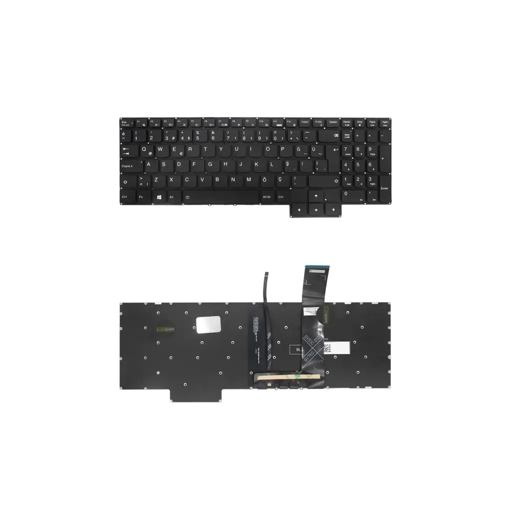 Lenovo Uyumlu Legion 5-15ITH6H 82JH002DTX Klavye TR - Işıklı Beyaz Aydınlatma