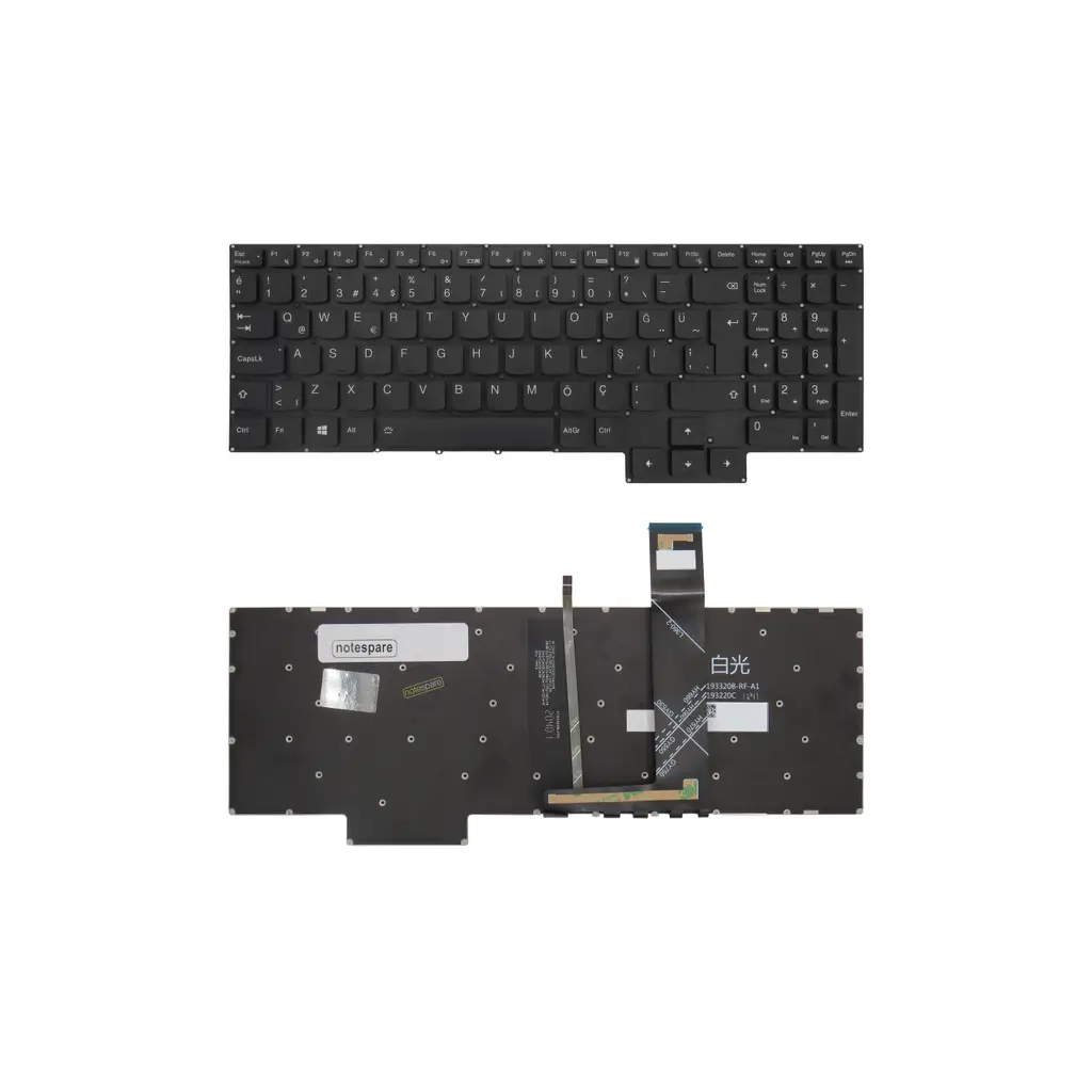 Lenovo Uyumlu Legion 5 Pro-16ARH7H 82RG0097TX Klavye TR - Işıklı - RGB Aydınlatma