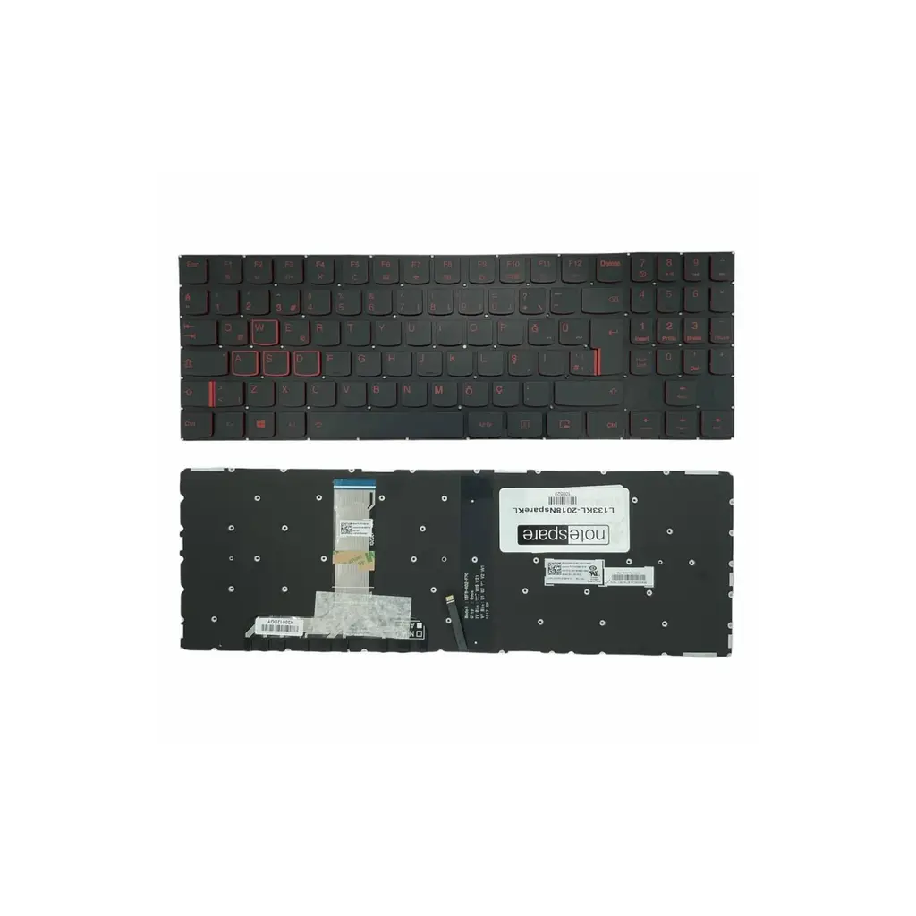 Lenovo Uyumlu Legion Y520, Y540, Y720, Y910 Klavye TR - Işıklı Siyah