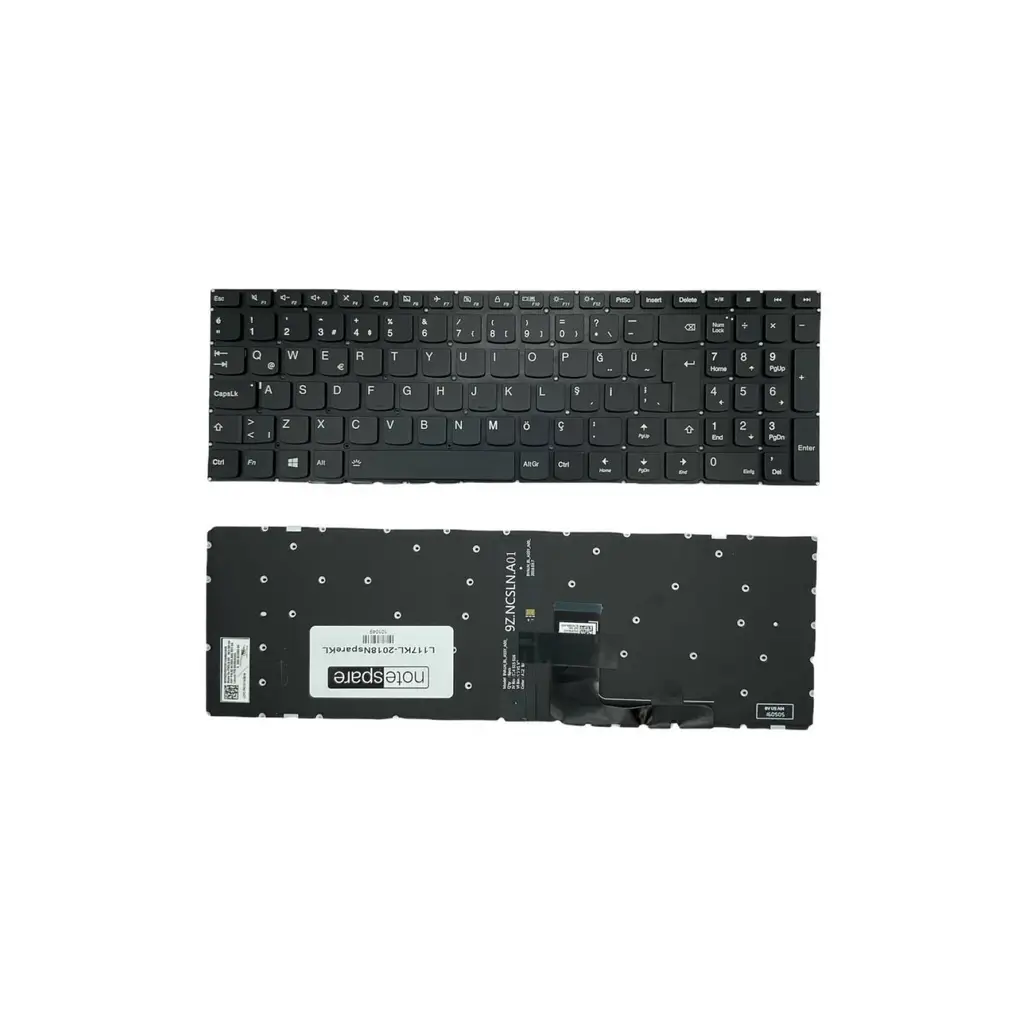 Lenovo Uyumlu SN20K82545, SN20K82566 Klavye TR - Işıklı Siyah