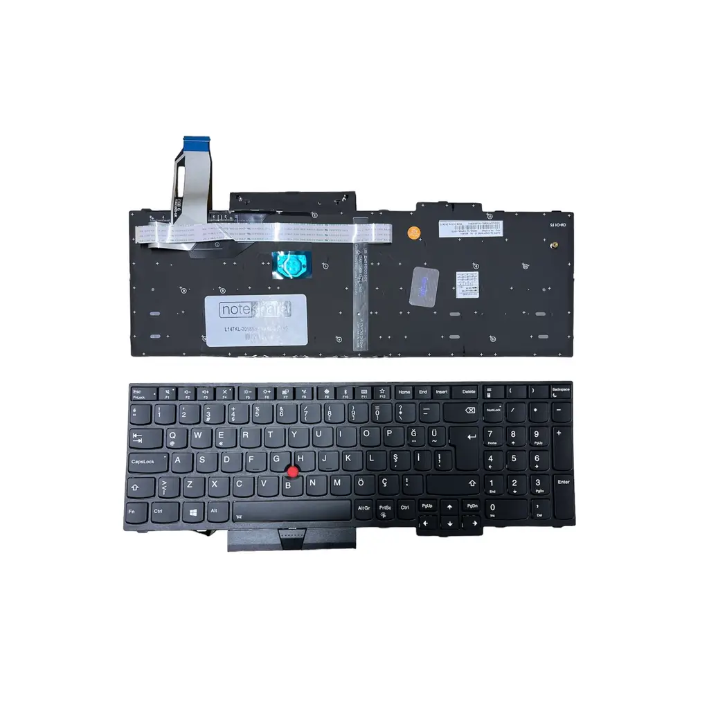 Lenovo Uyumlu ThinkPad P52, P72 Klavye TR - Işıklı Siyah Çerçeveli