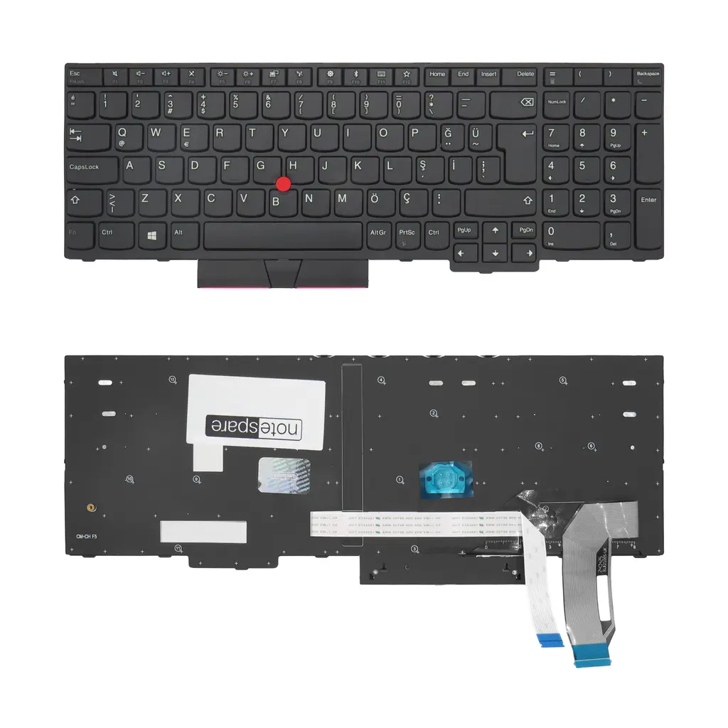 Lenovo Uyumlu ThinkPad T15 Gen 2 20W400AYTX Klavye TR - Siyah Çerçeveli