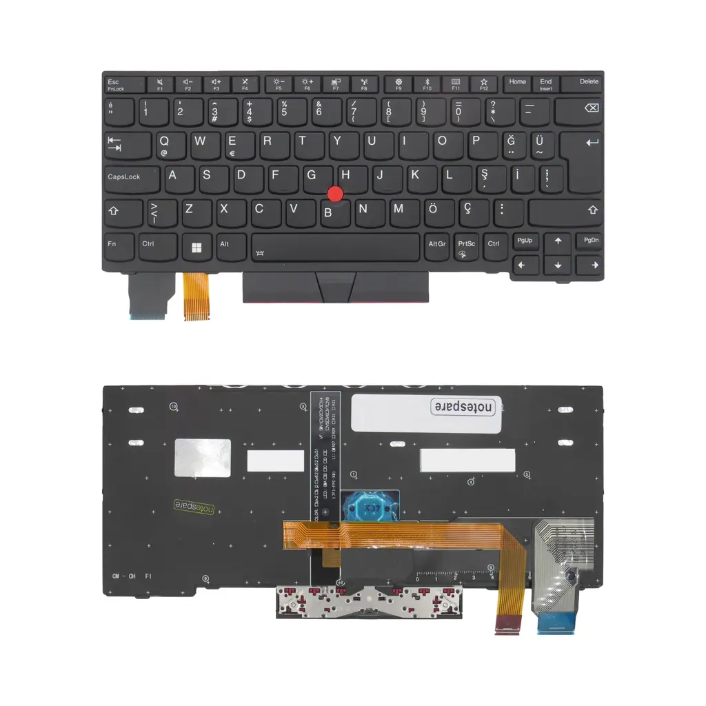 Lenovo Uyumlu ThinkPad X390 Type 20Q0, X390 Type 20Q1 Klavye TR