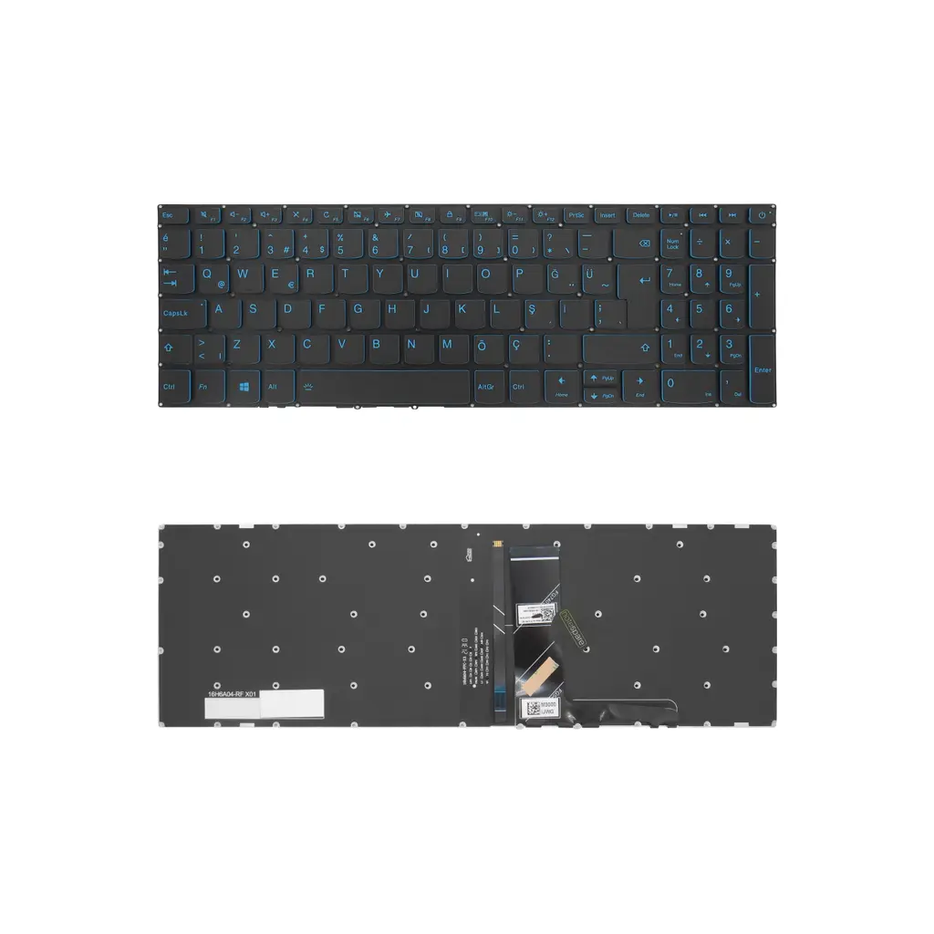 Lenovo Uyumlu V330-15IKB 81AX016RTX Klavye TR - Işıklı Mavi Power Tuşlu