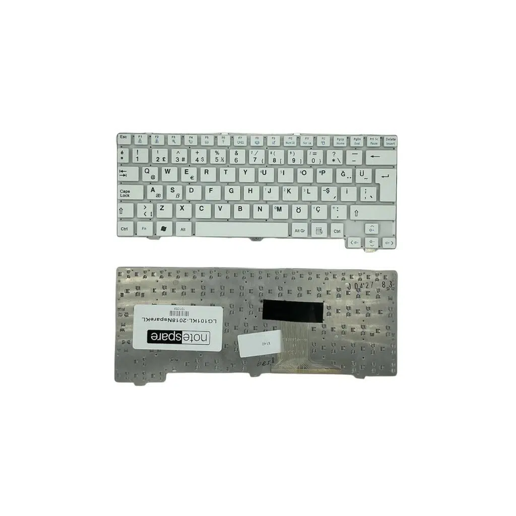 Lg ile Uyumlu Netbook X140, Netbook X170 Notebook Klavye Beyaz TR