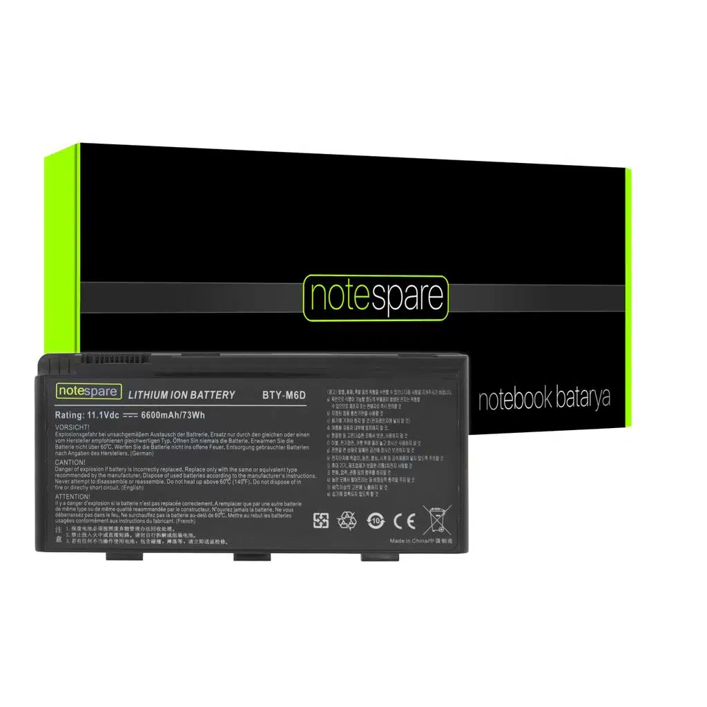 Monster ile Uyumlu GT60 2PE-637TR, GT680-059TR, GT680R-060TR Notebook Batarya Pil