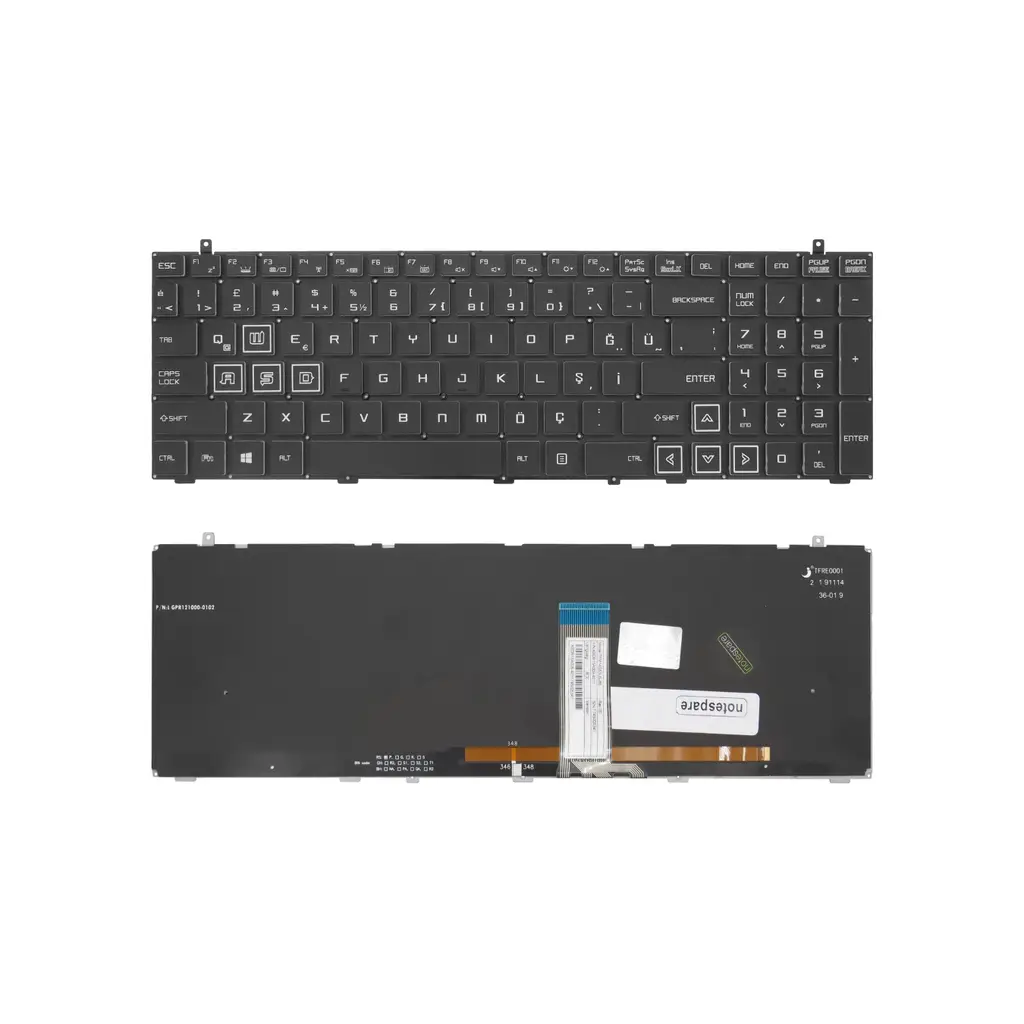 Monster Uyumlu Abra A5 V13.2, A5 V13.2.1 Klavye TR - Küçük Enter - RGB Işıklı