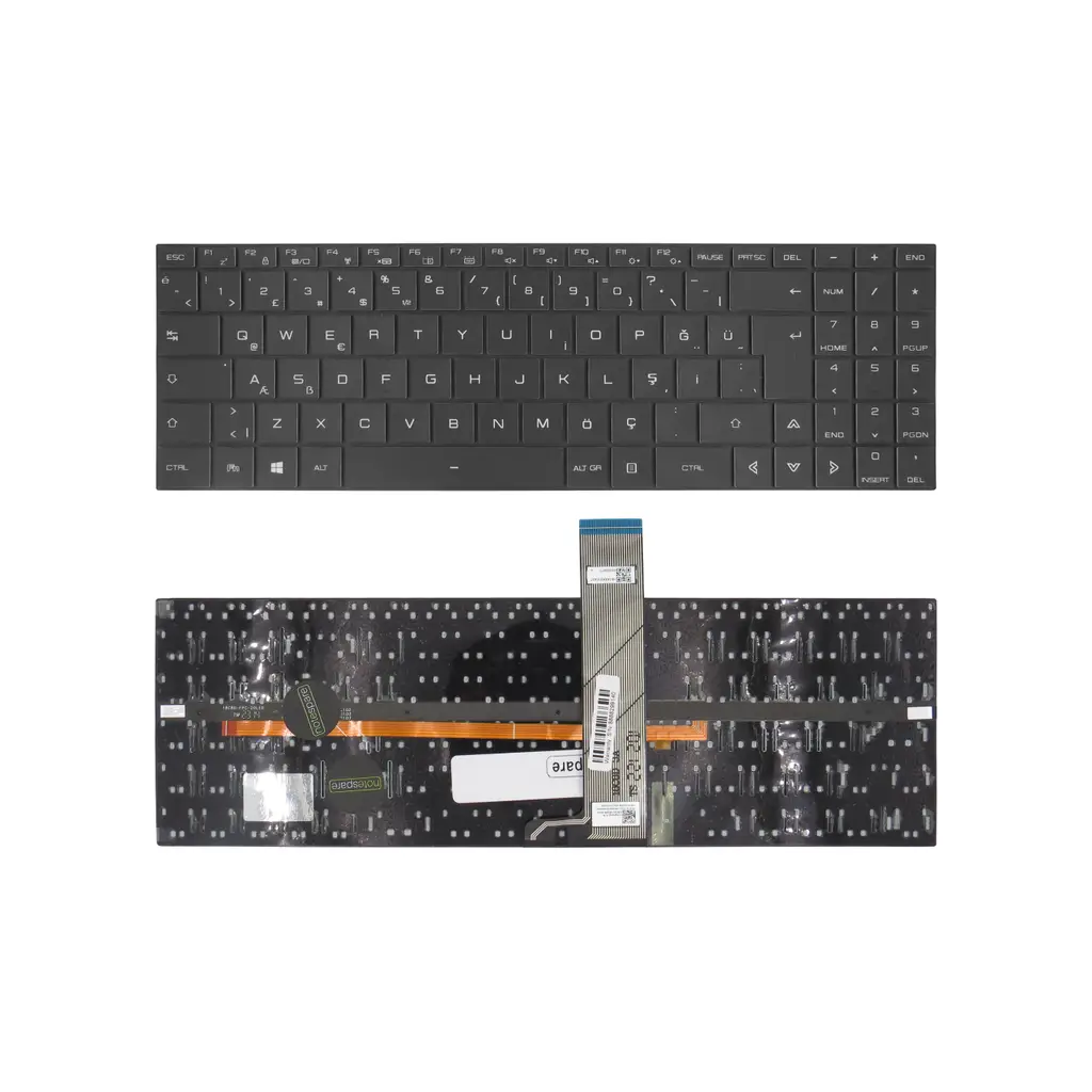 Monster Uyumlu Tulpar T5 V21.4, T5 V21.4.1 Klavye TR - Ver. 1 RGB Işıklı Siyah