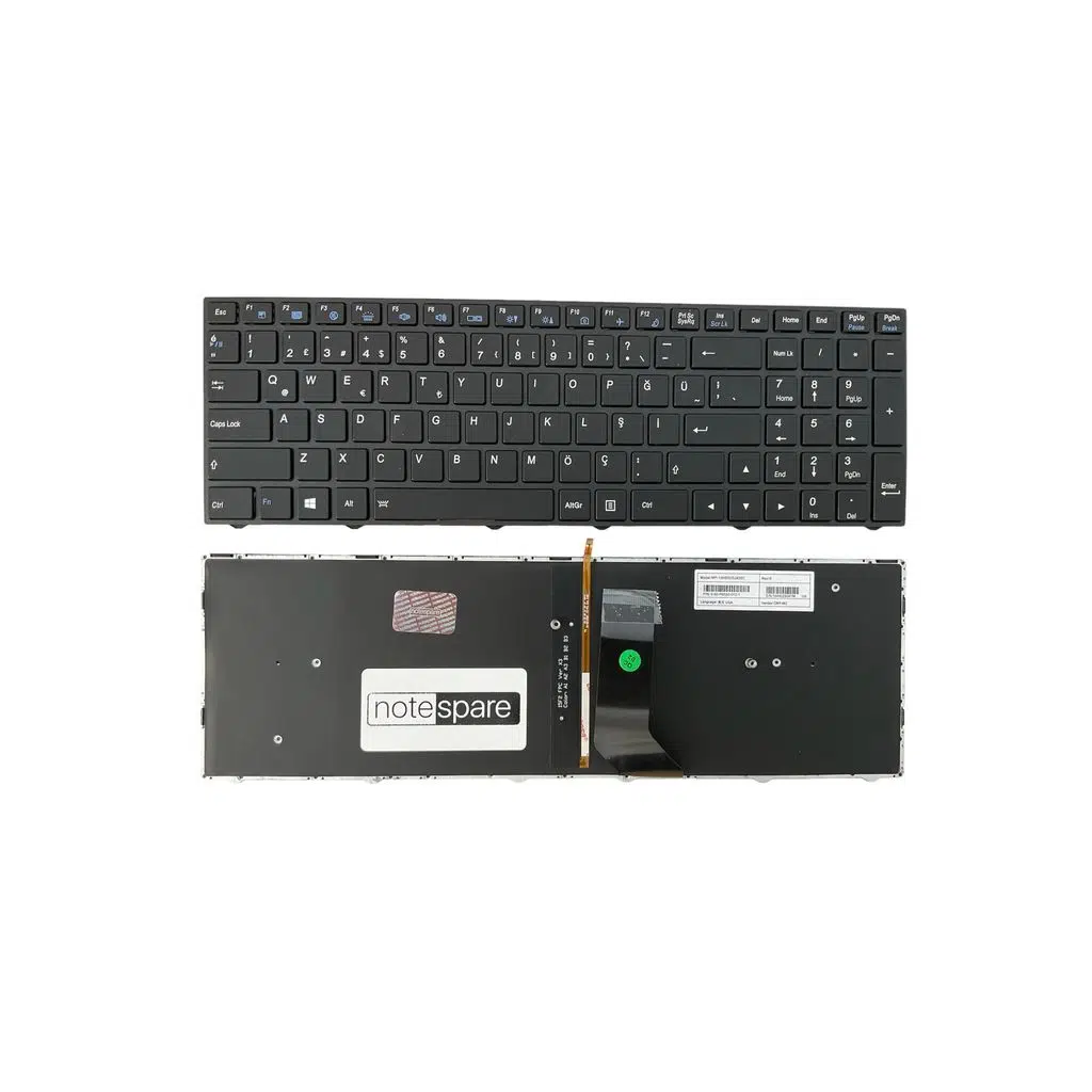 Monster Uyumlu Tulpar T7 V16.1.1, T7 V16.1.2 Klavye TR - Işıklı - Beyaz Aydınlatma