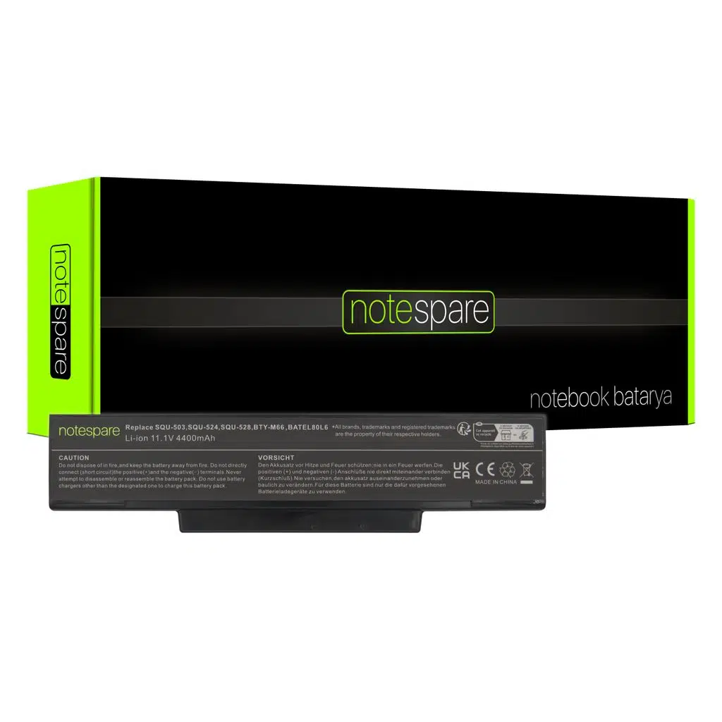 MSI ile Uyumlu MegaBook EX610X, EX620, EX620X, EX623, EX623X, EX625 Notebook Batarya Pil
