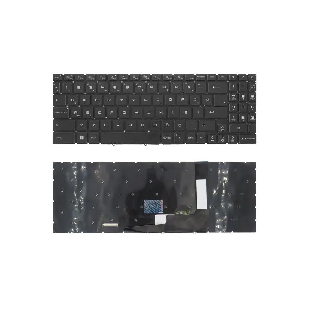 MSI Uyumlu Alpha 15 A4DEK-018XTR, 15 B5EEK-065XTR Klavye TR - RGB Per-Key Işıklı Siyah