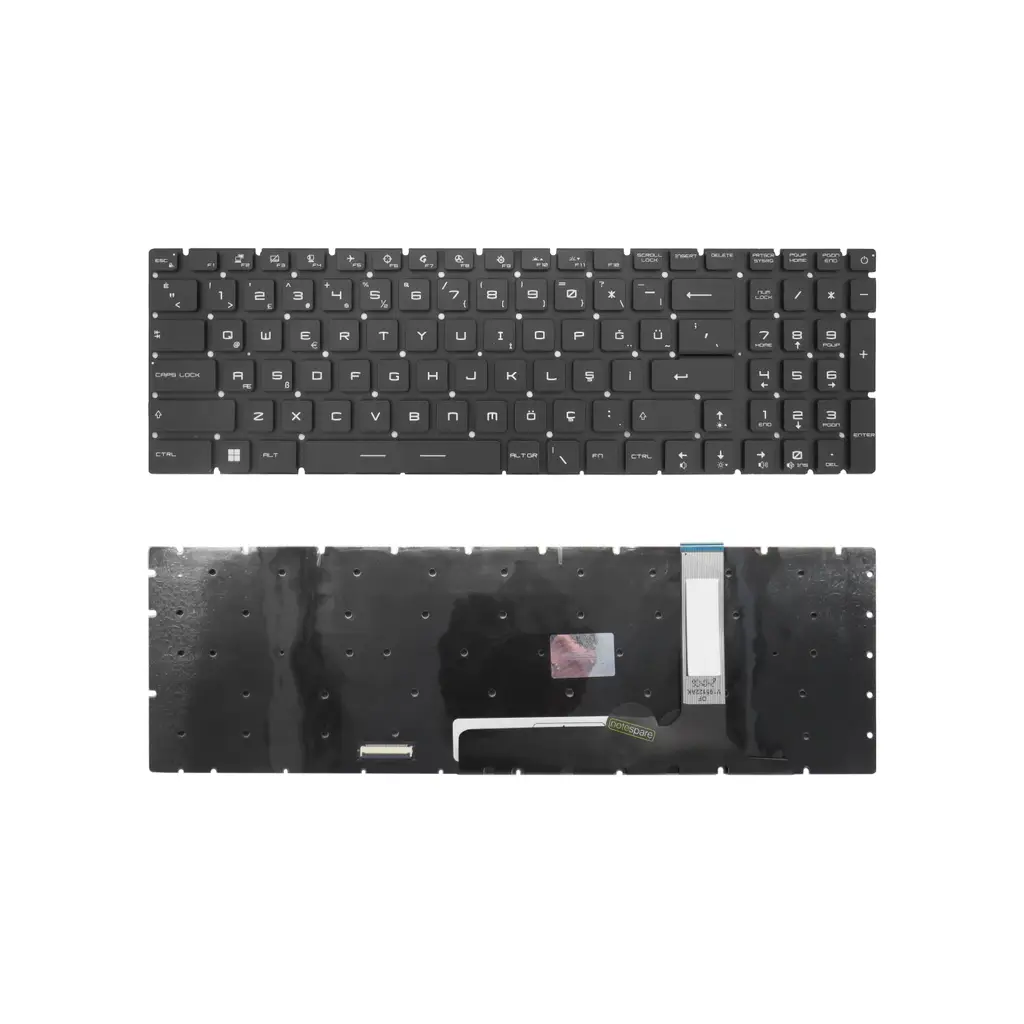 MSI Uyumlu GE76 Raider 12UGS-025TR Klavye TR - Işıklı - RGB Aydınlatma