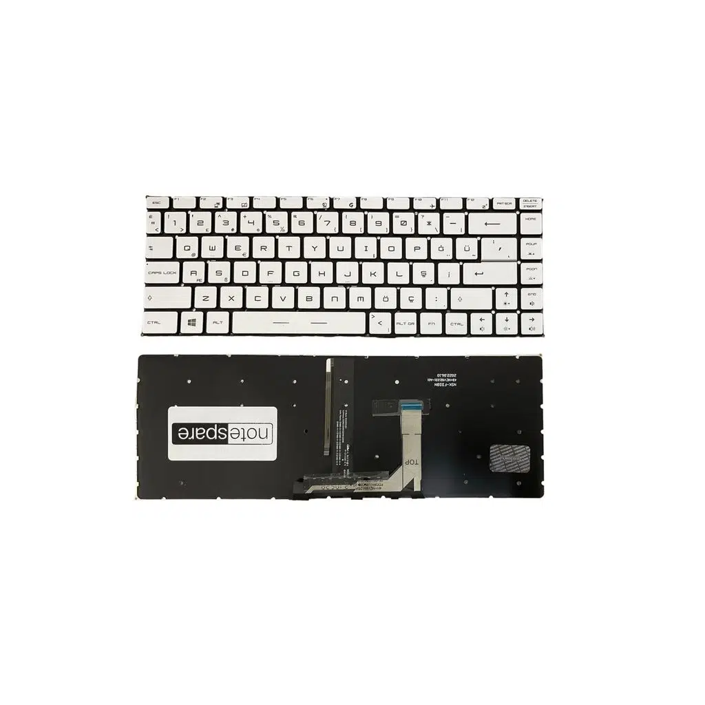 Msi Uyumlu GF63 8RC-209TR Klavye TR - Işıklı Gümüş Gri
