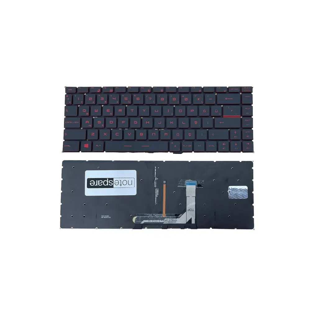 Msi Uyumlu GF63 8RC-209TR Klavye TR - Işıklı Siyah - Kırmızı Tuşlu