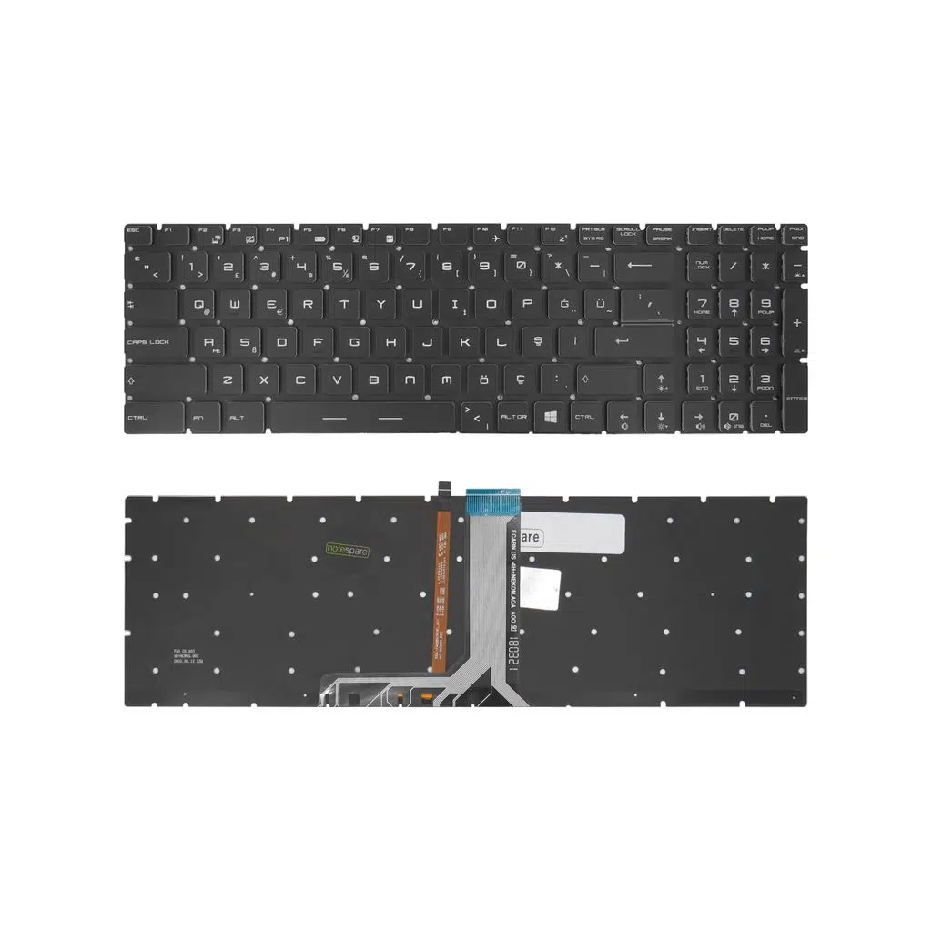 MSI Uyumlu GT73VR 6RE Titan SLI, GT73VR 6RF Titan Pro 4K Klavye TR - Işıklı - RGB Aydınlatma