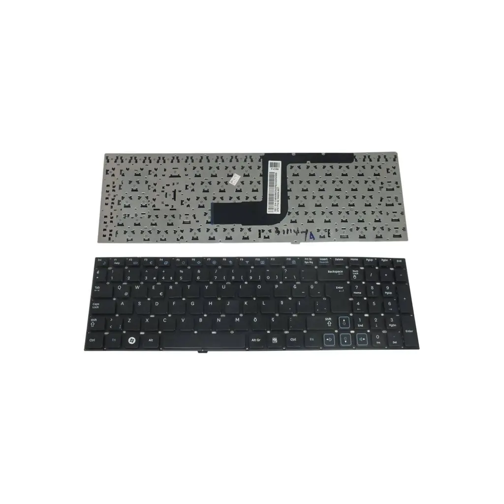 Samsung ile Uyumlu NP-RV511-A06TR, NP-RV511-S02TR, NP-RV511-S03TR Notebook Klavye Siyah TR