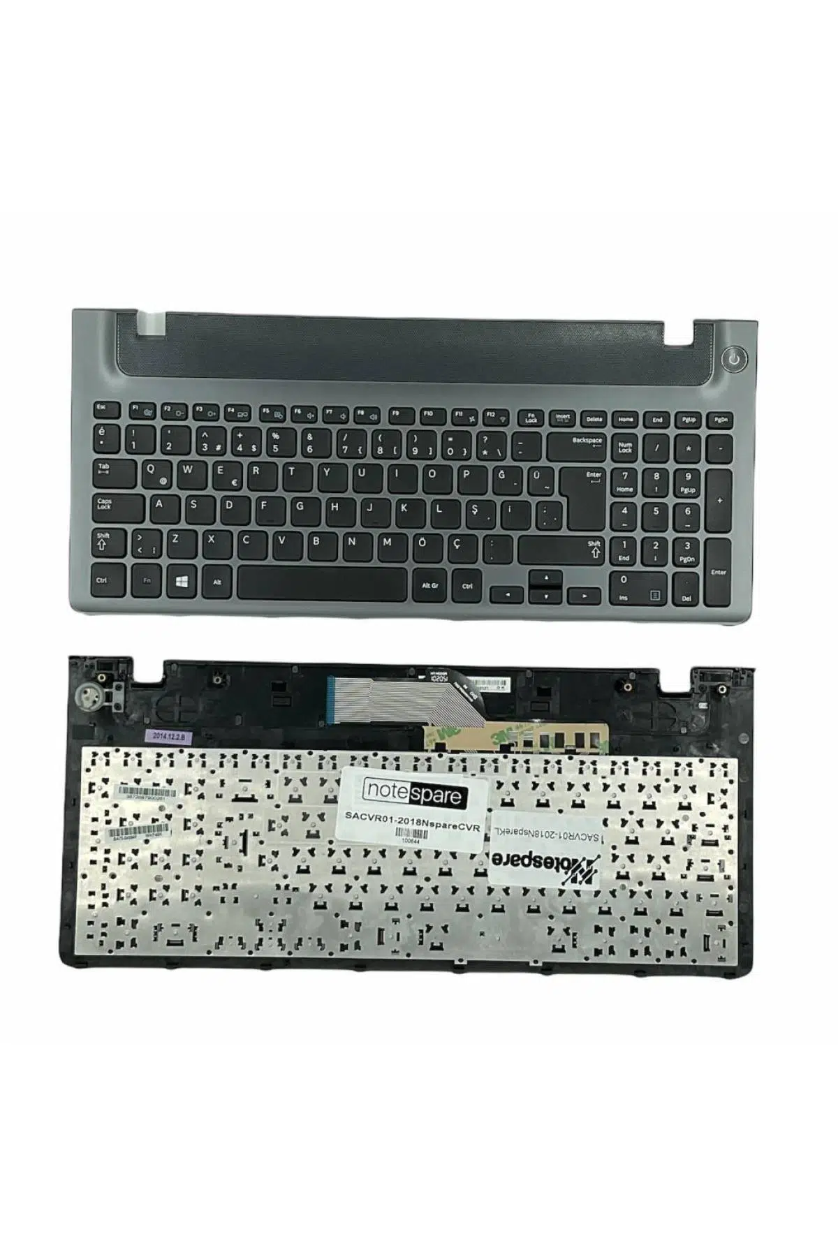 Samsung ile Uyumlu NP350V5C-S03TR, NP350V5C-S09TR, NP350V5C-S0ATR Yarım Üst Kasa Klavye Siyah TR