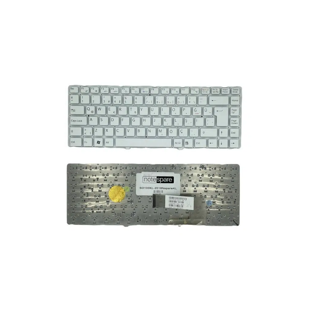 Sony ile Uyumlu 148738221, 148738251, 148738321, 148738421 Notebook Klavye Beyaz TR