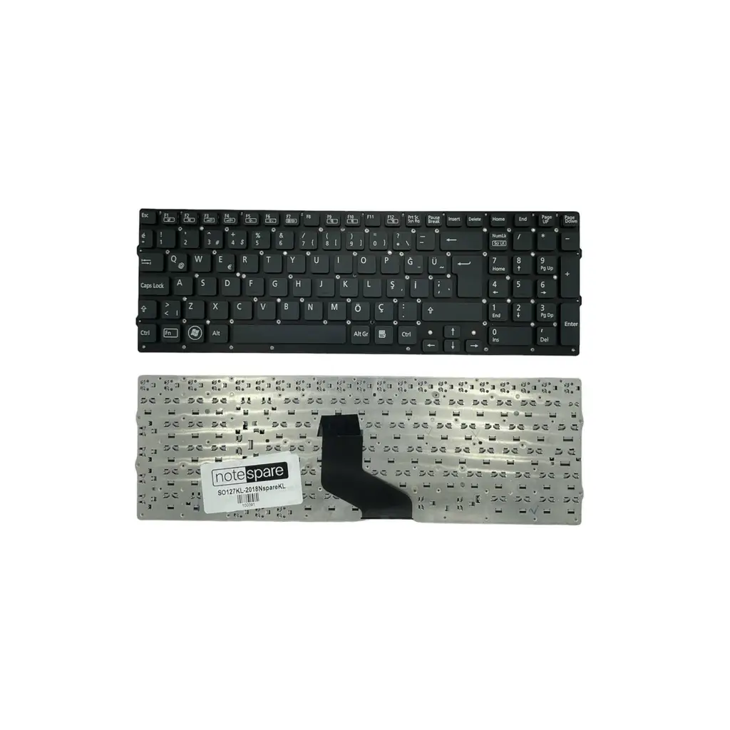 Sony ile Uyumlu VPCF22L1E, VPC-F22L1E, VPCF22M0E, VPC-F22M0E Notebook Klavye Siyah TR