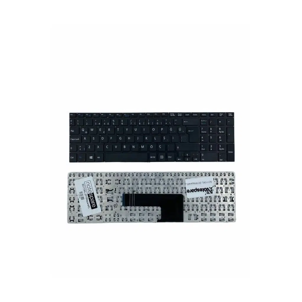 Sony Uyumlu Vaio Fit SVF1521M6E, SVF1521N1E, SVF1521N1R Klavye TR - Siyah