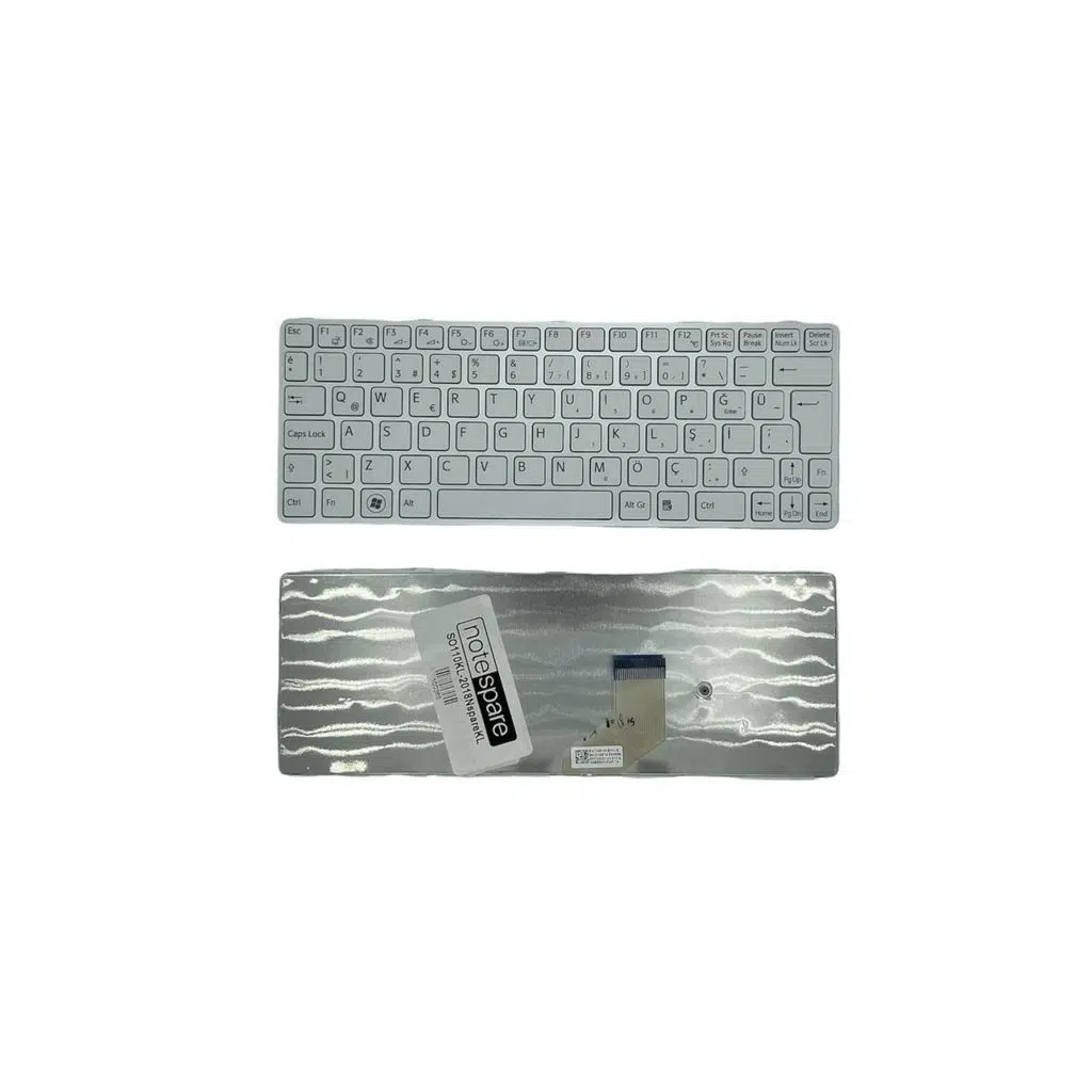 Sony Uyumlu Vaio SVE11, SVE-11, SVE111, SVE1111 Klavye TR - Beyaz