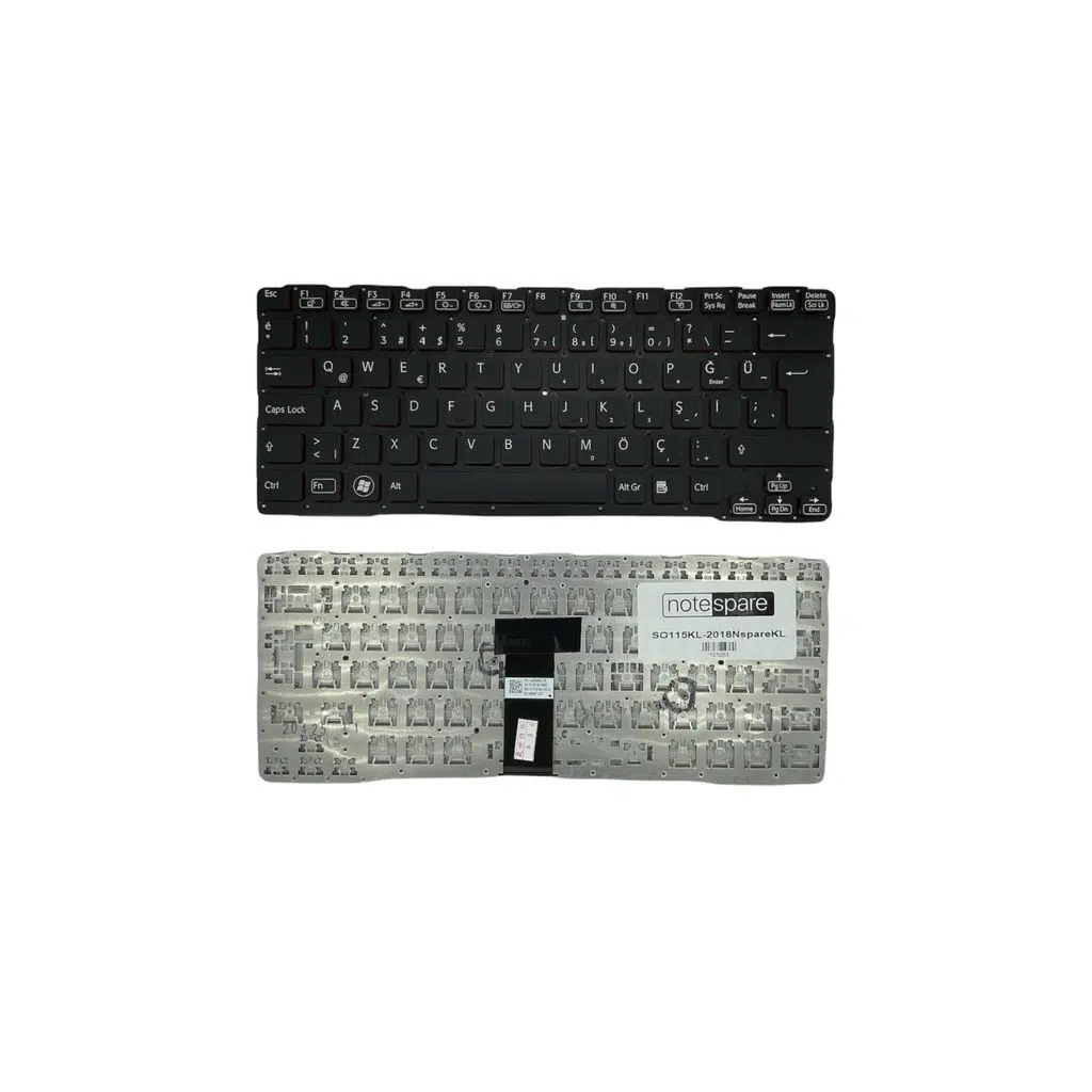 Sony Uyumlu Vaio SVE14A190X, SVE14A1HFXB, SVE14A1HFXBC Klavye TR - Siyah