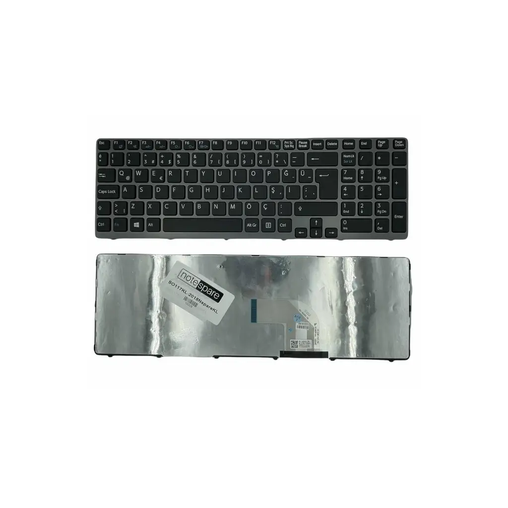 Sony Uyumlu Vaio SVE1511C4E, SVE1511C5E, SVE1511D1E Klavye TR - Siyah