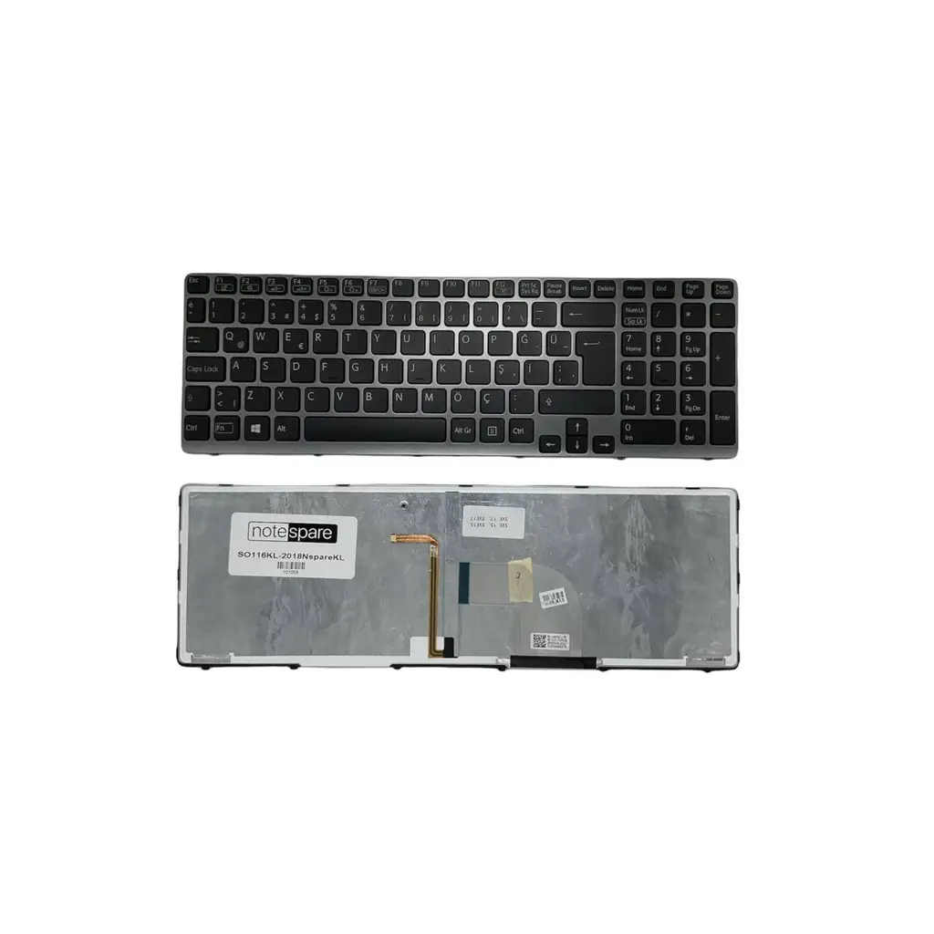 Sony Uyumlu Vaio SVE1512G1R, SVE1512G4E, SVE1512H1E Klavye TR