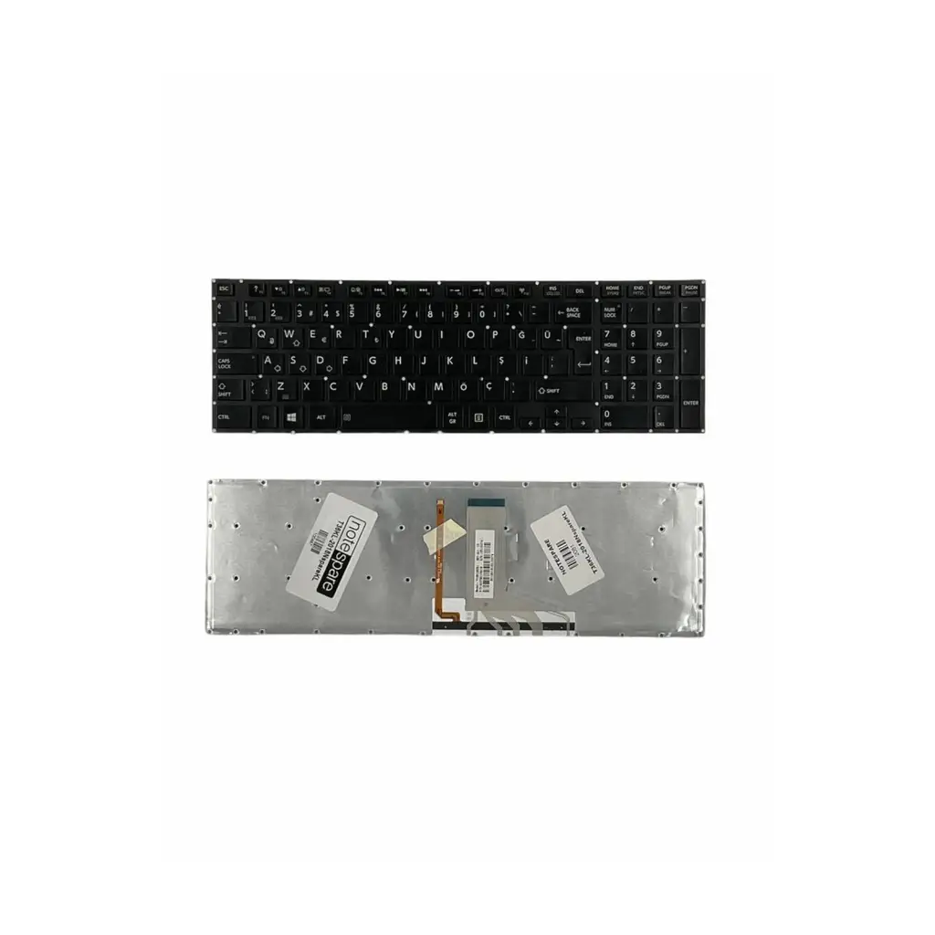Toshiba ile Uyumlu Satellite P70-B-10Z, P70-B-11E Notebook Klavye Işıklı Siyah TR