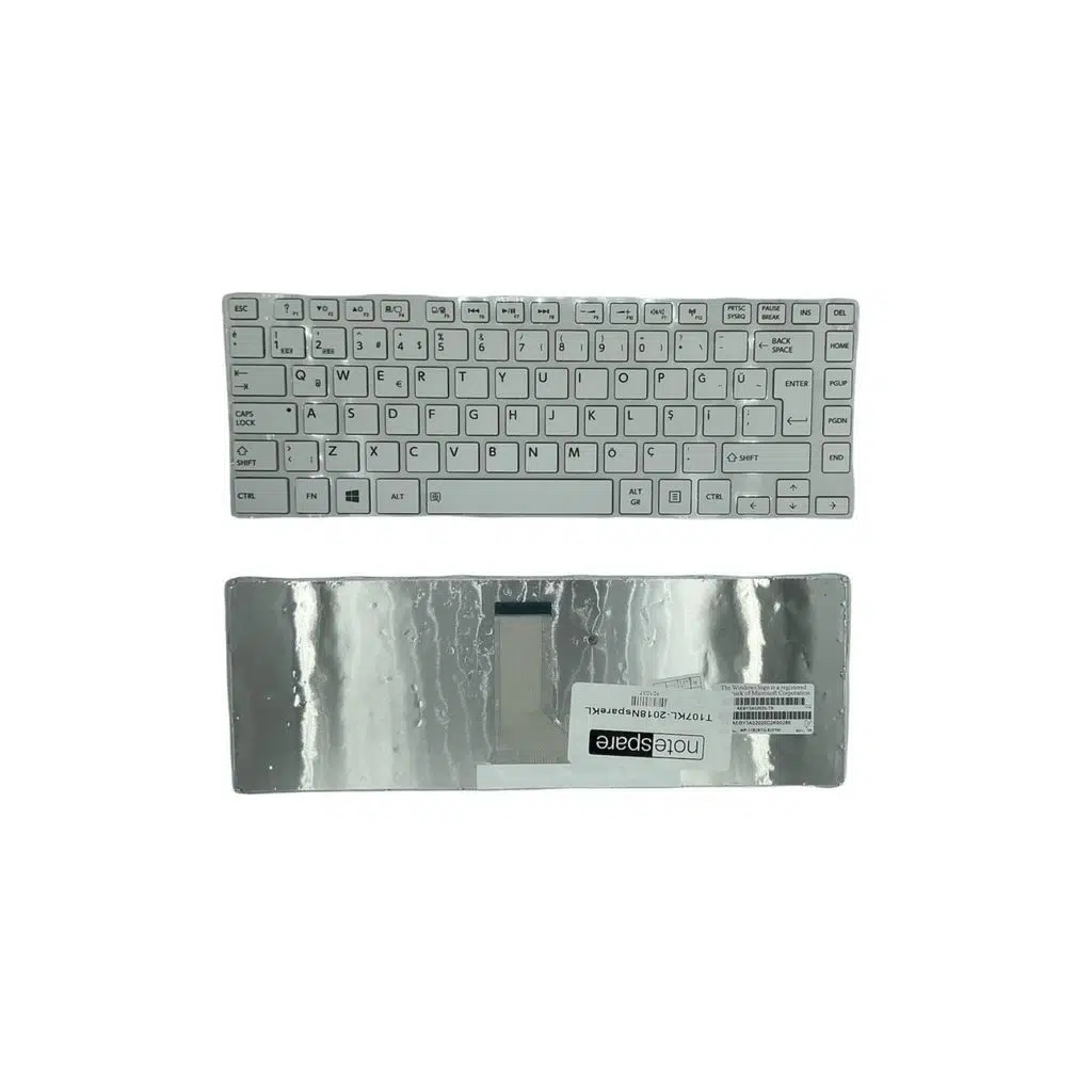 Toshiba ile Uyumlu Satellite Pro L805, L805D, P800, P800D, P805, P805D Notebook Klavye Beyaz TR