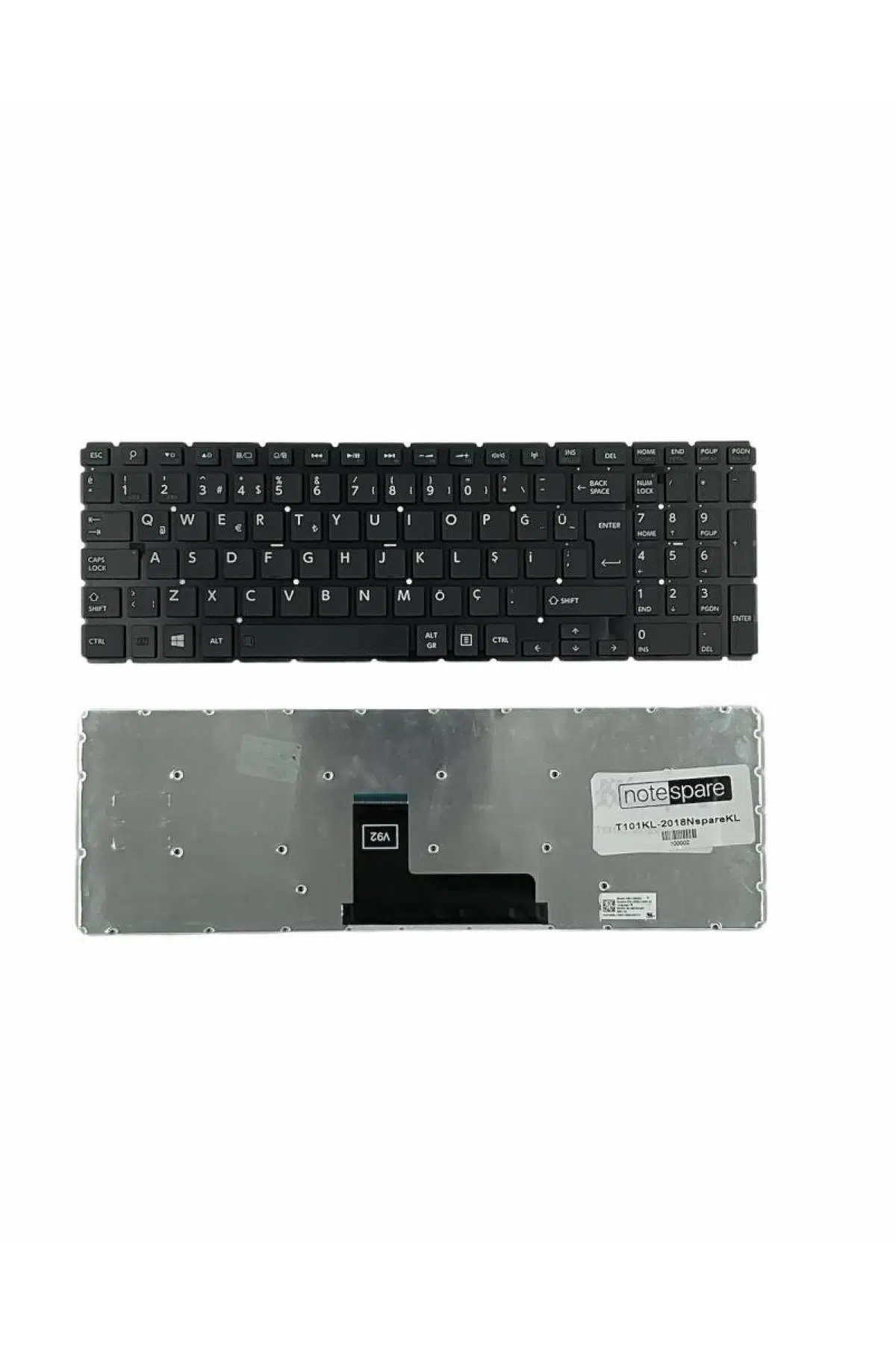 Toshiba Uyumlu RADIUS P50W-C-10C, P50W-C-10K Klavye TR