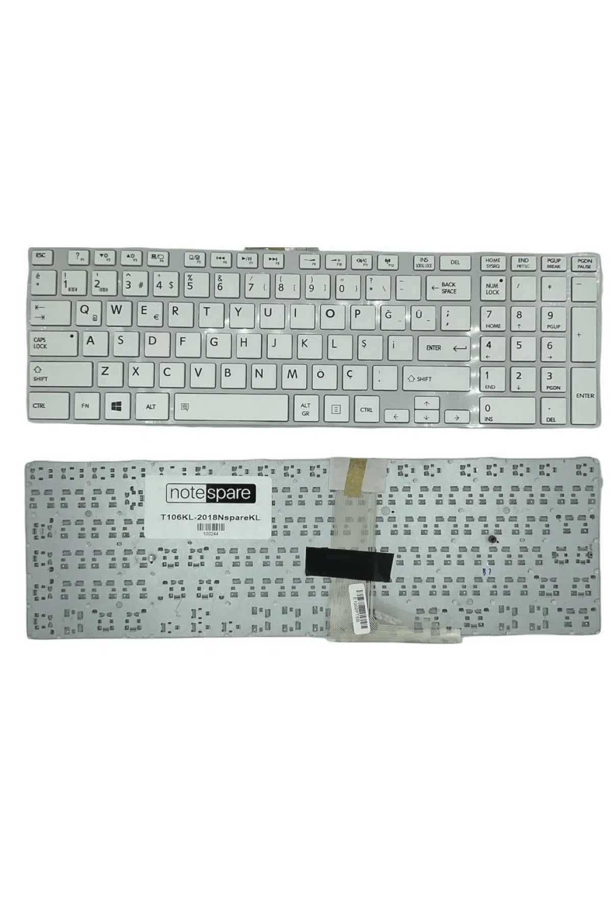 Toshiba Uyumlu Satellite C50D-A-11G, C50D-A-11L, C50D-A-129 Klavye TR