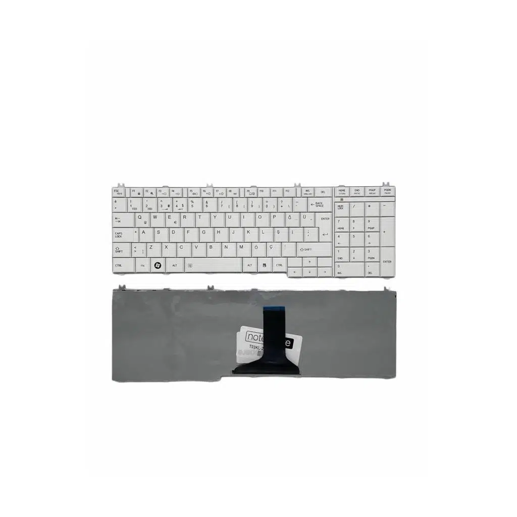 Toshiba Uyumlu Satellite C660D-147, C660D-14D, C660D-14E, C660D-14G Klavye TR - Beyaz