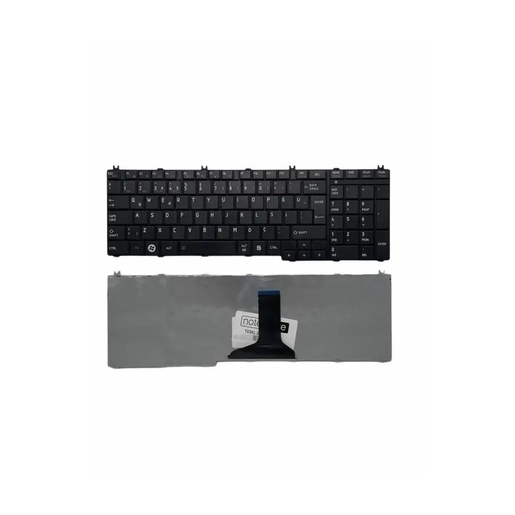 Toshiba Uyumlu Satellite Pro C650-153, C650-16M, C650-17J Klavye TR - Siyah