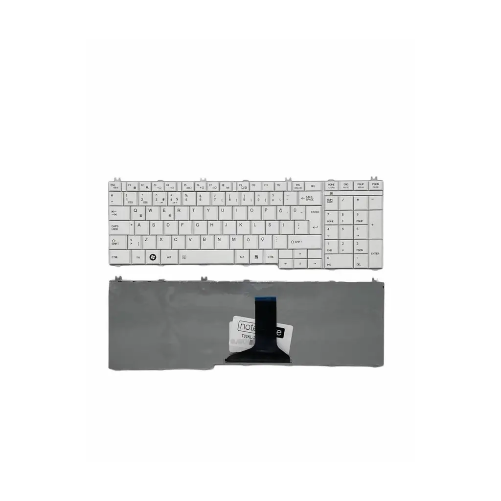 Toshiba Uyumlu Satellite Pro L770-13M, L770-14N, L770-153 Klavye TR - Beyaz