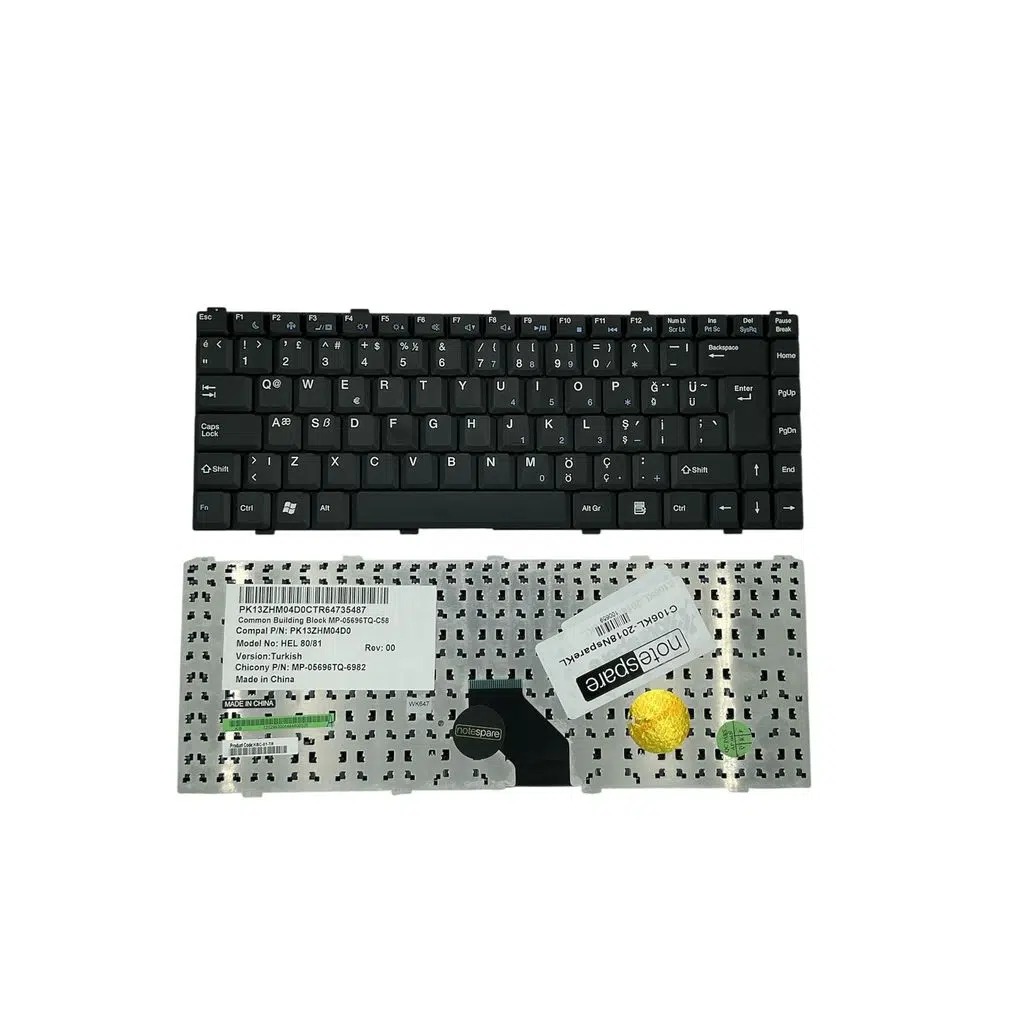 Vestel ile Uyumlu Eko 154SG Notebook Klavye Siyah TR